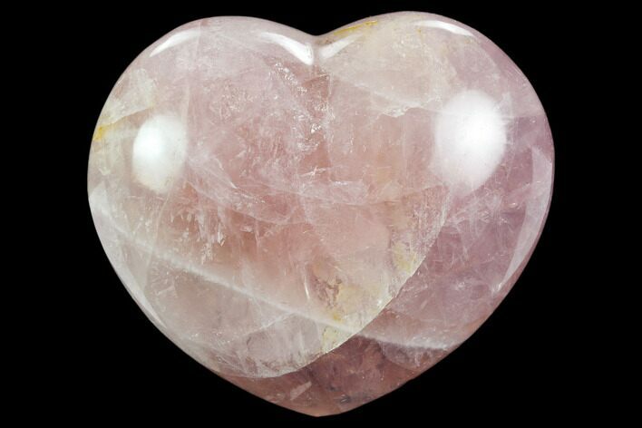 Polished Rose Quartz Heart - Madagascar #129030